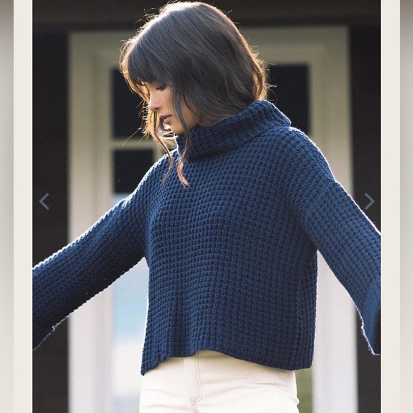 Harly Jae Sweaters - 100% cotton Navy Turtleneck Sweater